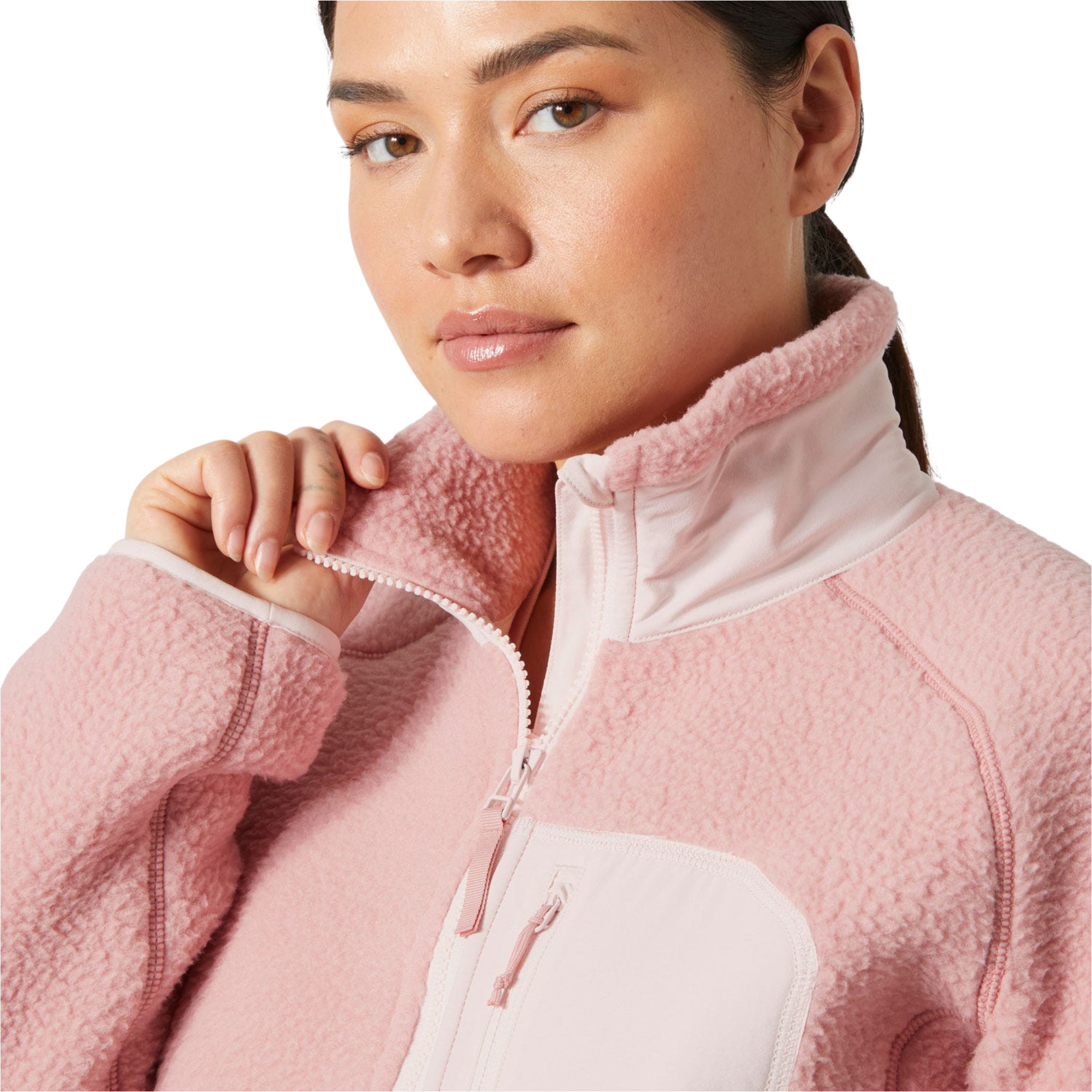 2025 Helly Hansen Dame Imperial Pile Fleece Block Jakke 49468 - Pink Salt